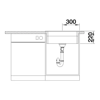 BLANCO ETAGON 6 Silgranit delikatny biały, bez armatury, szyny 527748