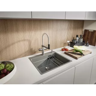 BLANCO ETAGON 6-F Silgranit delikatny biały, korek auto., InFino, szyny 527681