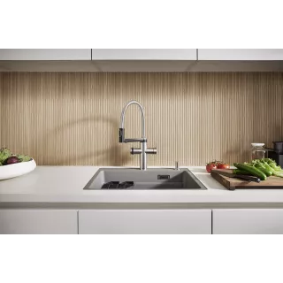 BLANCO ETAGON 6-F Silgranit delikatny biały, korek auto., InFino, szyny 527681