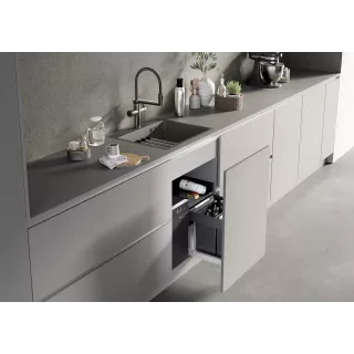 BLANCO ETAGON 6-F Silgranit delikatny biały, InFino, szyny 527689