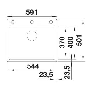 BLANCO ETAGON 6-F Silgranit delikatny biały, korek auto., InFino, szyny 527681