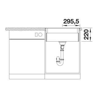 BLANCO ETAGON 6-F Silgranit delikatny biały, korek auto., InFino, szyny 527681