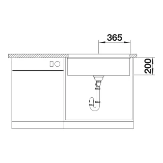 BLANCO ETAGON 700-U Silgranit kawowy, bez armatury, szyny 527768