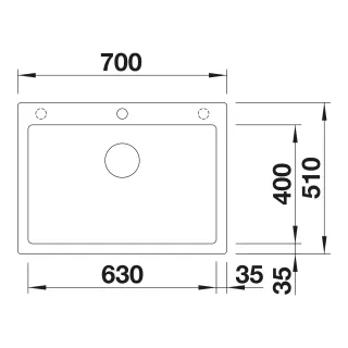 BLANCO PLEON 8 Silgranit czarny, bez armatury 527778