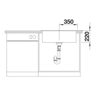 BLANCO PLEON 8 Silgranit czarny, bez armatury 527778