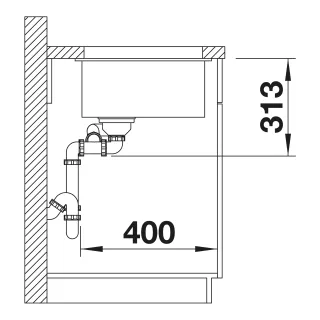BLANCO SUBLINE 340/160-U Silgranit delikatny biały prawa, bez armatury 527812