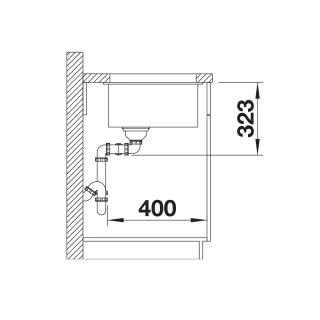 BLANCO SUBLINE 350/350-U Silgranit antracyt, bez armatury 527829