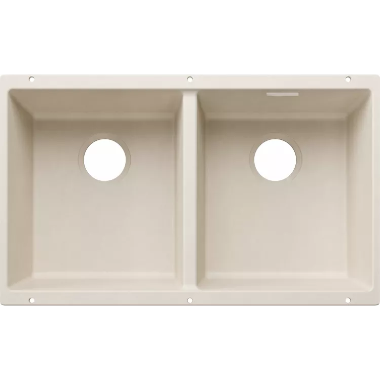 BLANCO SUBLINE 350/350-U Silgranit delikatny biały, bez armatury 527828