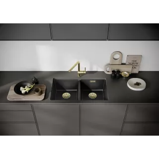 BLANCO SUBLINE 350/350-U Silgranit delikatny biały, bez armatury 527828