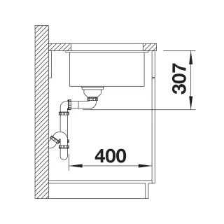 BLANCO SUBLINE 500-U Silgranit kawowy, bez armatury 527800