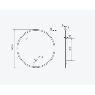 Excellent Lumiro Lustro LEDowe łazienkowe 60cm DOEX.LU060.AC