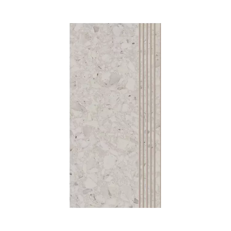 Paradyż TERAZZO WHITE STOPNICA NACINANA MAT 29,8X59,8 G1 Paradyż TERAZZO WHITE STOPNICA NACINANA MAT 29,8X59,8 G1