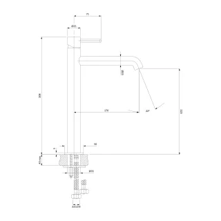 Omnires Y bateria umywalkowa wysoka, nikiel szczotkowany Y1212NI