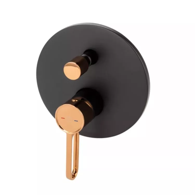 Fdisign Zaffiro Bateria prysznicowa podtynkowa Czarna FD1-ZFR-7P-25