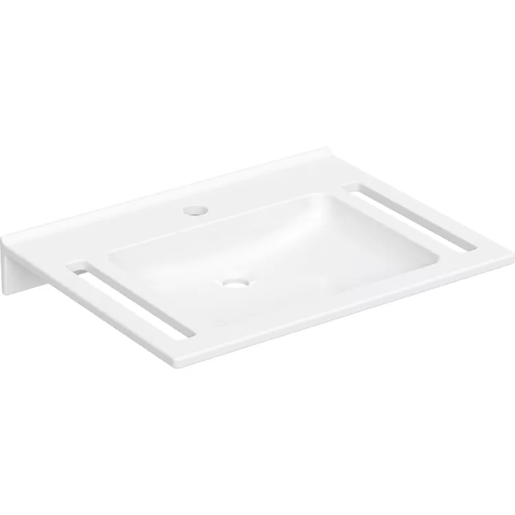 Geberit Umywalka Publica 70x55 cm, z wycięciami, narożna konstrukcja 402170016