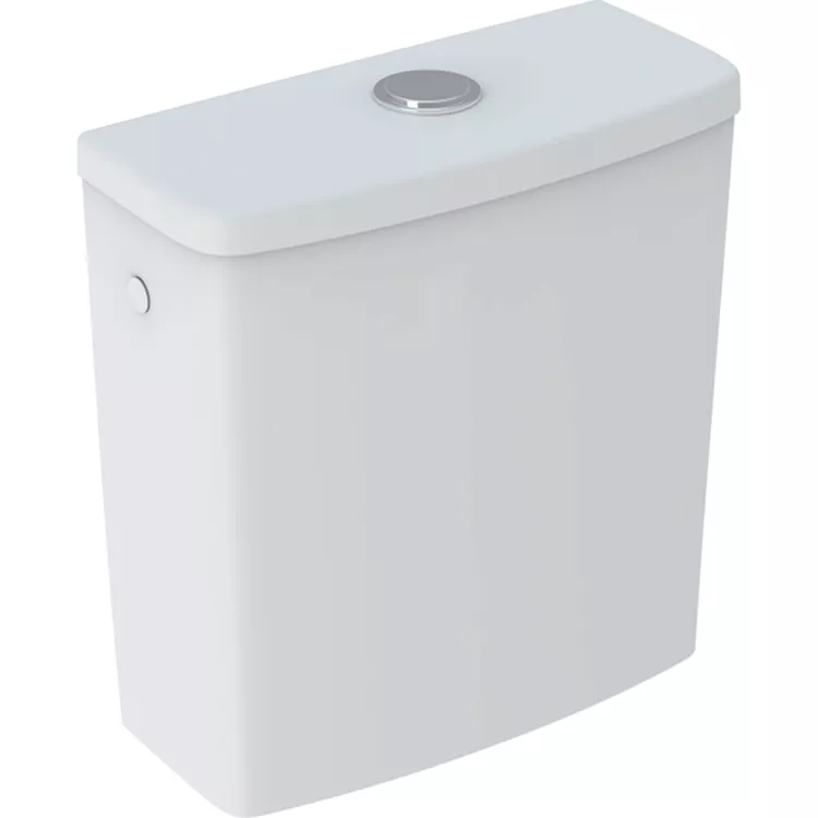 Geberit Selnova Square Spłuczka nasadzana, B37cm, H39cm, T16.5cm, spłukiwanie dwudzielne, przyłącze wody z boku 500.267.01.1