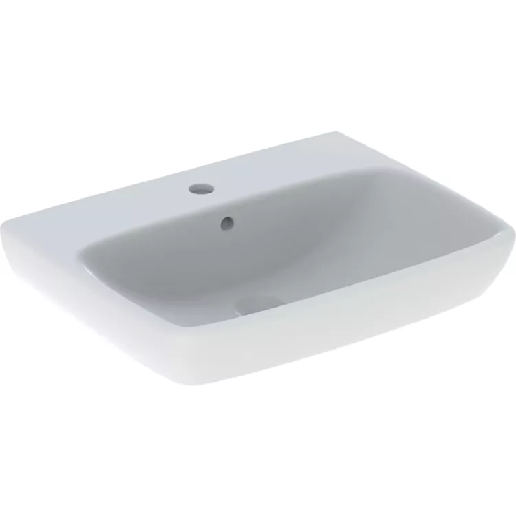 Geberit Selnova Square Umywalka, B60cm, H18cm, T46cm, z przelewem, z otworem na baterię 500.300.01.7 Geberit Selnova Square Umywalka, B60cm, H18cm, T46cm, z przelewem, z otworem na baterię 500.300.01.7