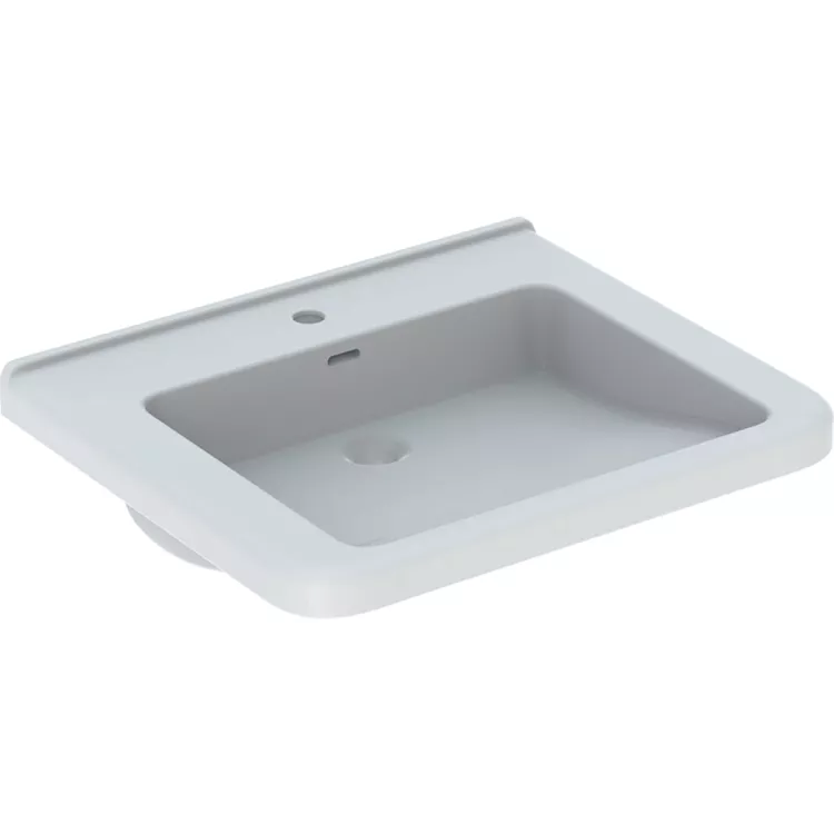 Geberit Selnova Comfort  Umywalka, B65cm, H15.5cm, T55cm, z przelewem, z otworem na baterię 500.788.01.7