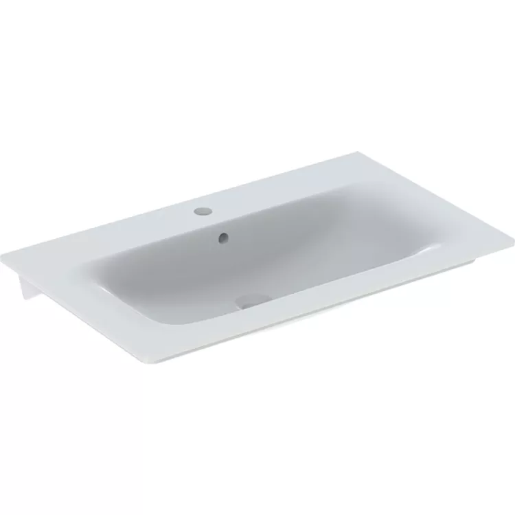 Geberit Selnova Square Umywalka meblowa, B80cm, H16.8cm, T48cm, cienki rant, z przelewem,  z otworem na baterię 500.995.00.1
