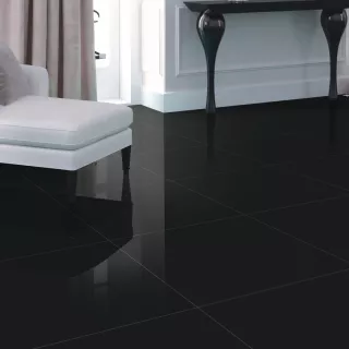 Ego Płytka ścienno-podłogowa Toronto Super Black 60x60 cm Połysk (1.44)