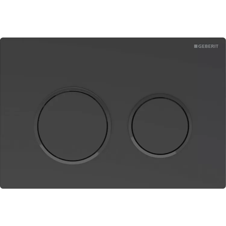 Geberit Przycisk uruchamiający Omega20, przedni/górny, czarny mat-czarny-czarny mat, easy-to-clean 115.085.16.1