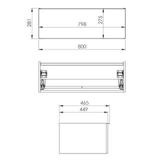 Komoda wisząca LOOK 80 1S biała 167091