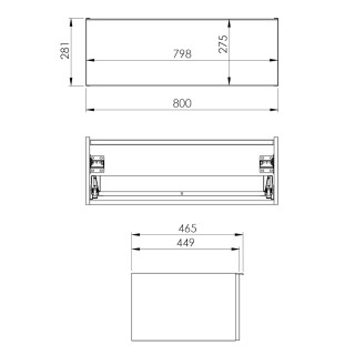 Komoda wisząca LOOK 80 1S biała 167091