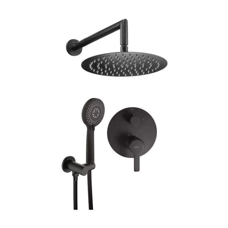 Deante Arnika Zestaw prysznicowy podtynkowy Czarny