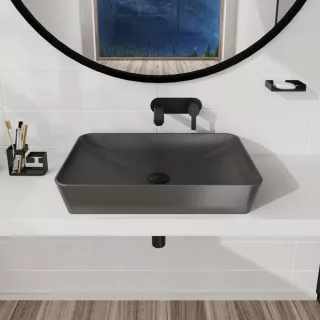 Deante Arnika Bateria umywalkowa podtynkowa Czarna