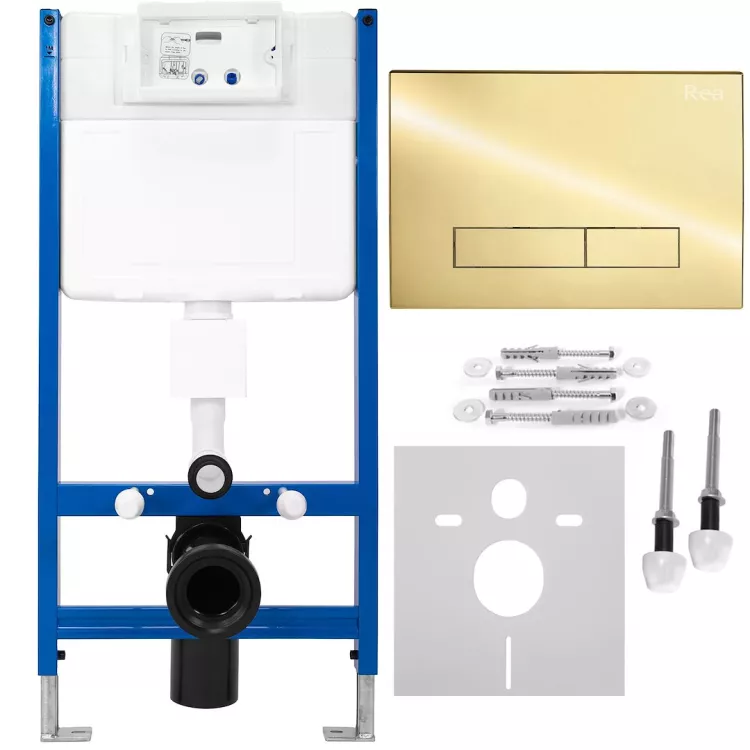 Rea STELAŻ PODTYNKOWY WC + PRZYCISK H GOLD KPL-90008 Rea STELAŻ PODTYNKOWY WC + PRZYCISK H GOLD KPL-90008
