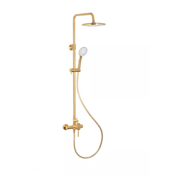 KFA Armatura MOZA BRUSHED GOLD deszczownia z baterią natryskową 5036-910-31