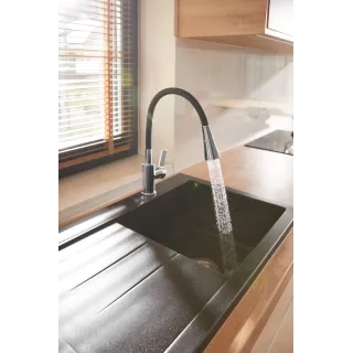 KFA Armatura RUMBA DUO bateria kuchenna z czarną wylewką 6553-925-00