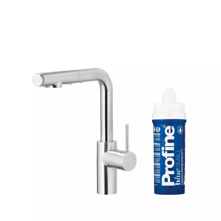 KFA Armatura DUERO PURE BASIC INOX bateria kuchenna z filtracją wody oraz wyciąganą wylewką 6623-113-22 KFA Armatura DUERO PURE BASIC INOX bateria kuchenna z filtracją wody oraz wyciąganą wylewką 6623-113-22