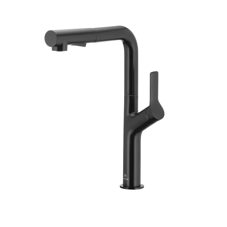 KFA Armatura DUERO DESIGN BLACK bateria kuchenna z wyciąganą wylewką 6623-220-81