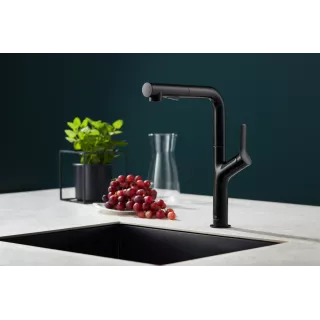 KFA Armatura DUERO DESIGN BLACK bateria kuchenna z wyciąganą wylewką 6623-220-81