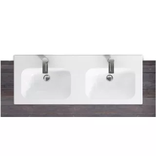 Elita Piazza Duo Umywalka nablatowa podwójna Biała