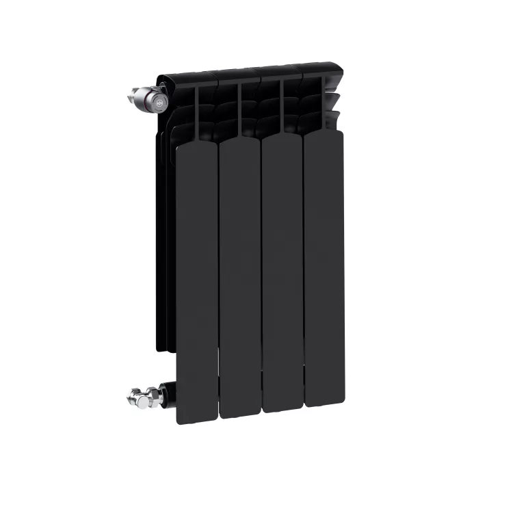 KFA Armatura grzejnik aluminiowy G600F 4-elementowy CZARNY 772-040-81