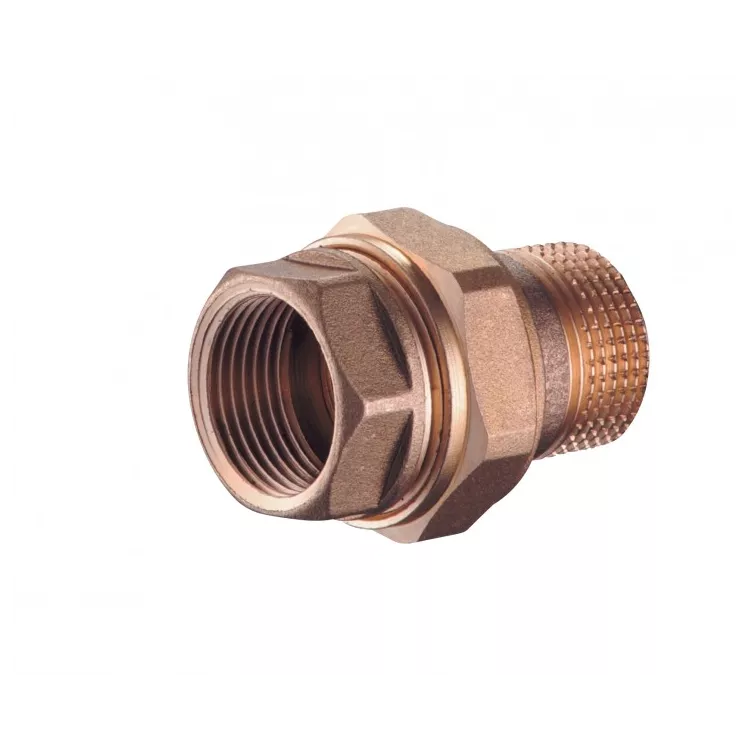 KFA Armatura złączka grzejnikowa, prosta, mosiężna ze śrubunkiem 814-010-25