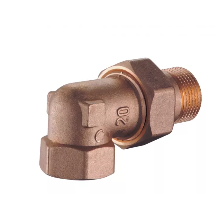 KFA Armatura złączka grzejnikowa, kolankowa, mosiężna ze śrubunkiem 814-012-15