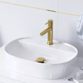 Excellent Seria Pi bateria umywalkowa niska Złota AREX.1201GL