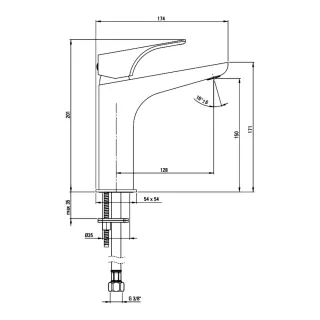 Deante Hiacynt Bateria umywalkowa wysoka biała