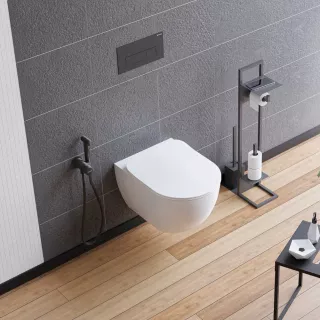 Deante Arnika Bateria bidetowa ze słuchawką bidetta Czarna