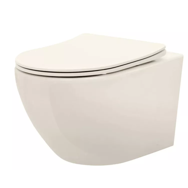 Rea WC - CARLO MINI RIMLESS ECRU REA-C5500 Rea WC - CARLO MINI RIMLESS ECRU REA-C5500