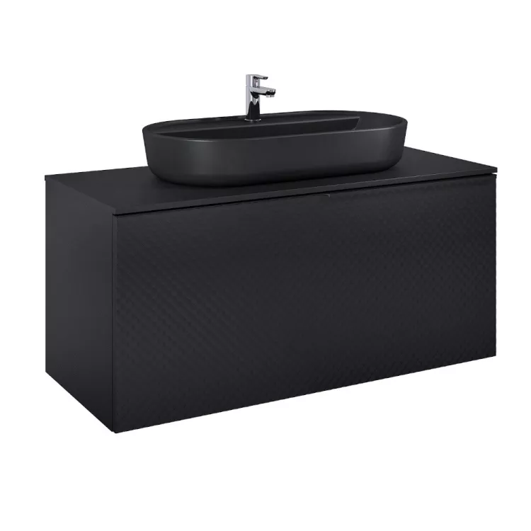 Elita Glam Szafka pod umywalkę 122x54x49,1cm Czarny mat