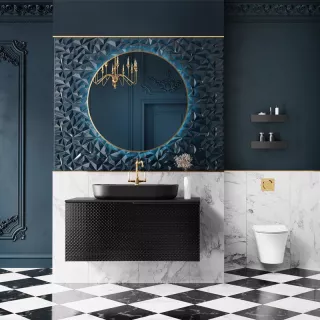 Elita Glam Szafka pod umywalkę 122x54x49,1cm Czarny mat