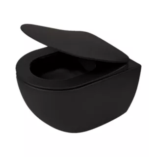 Deante Peonia Miska WC bezrantowa wisząca czarna