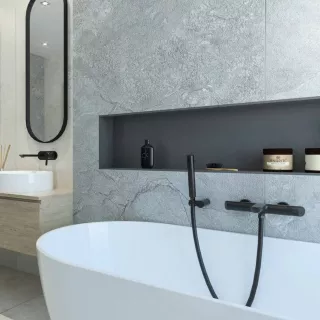 Deante Arnika Bateria wannowa Czarna