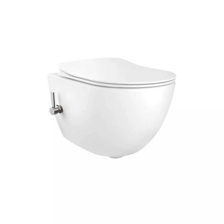 Deante Peonia Toaleta myjąca z deską 51x37 cm biała