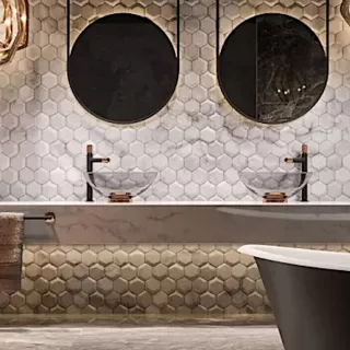 FDesign Ardesia bateria umywalkowa Rose Gold/Black Mat ARD-2-25