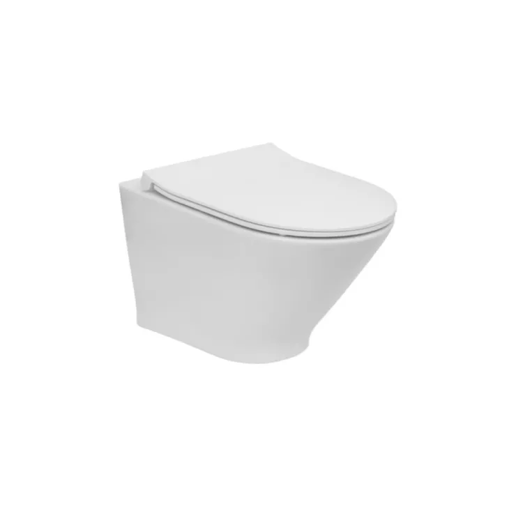 Roca Gap  Rimless Round Compacto Miska WC  48 cm+Deska Slim Wolnoopadająca